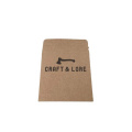 Wholesale free design unique brand name brown kraft paper envelope with black logo